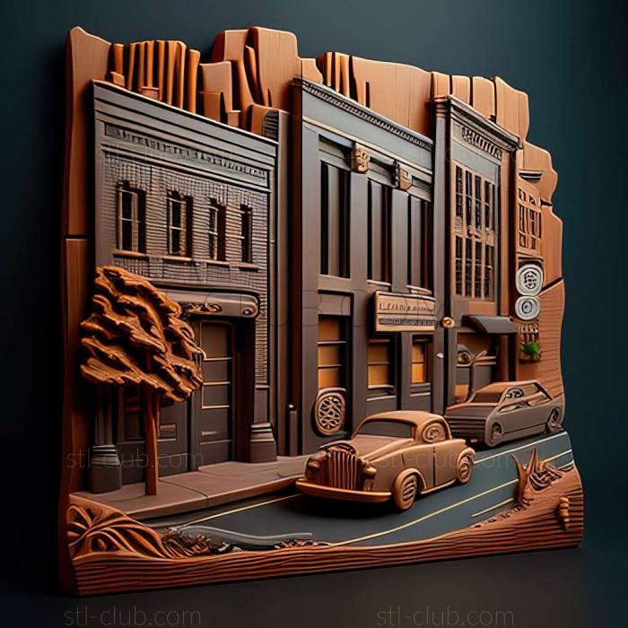 3D model city street (STL)